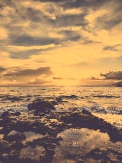 Закат на море обои