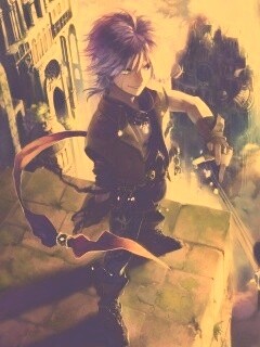 Анимешный парень с горстью кристаллов обои