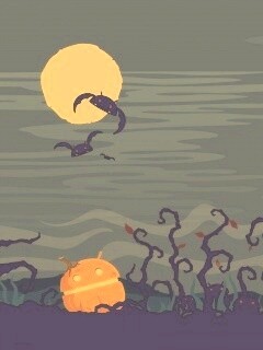 Хэллоуин в стиле Google Android обои