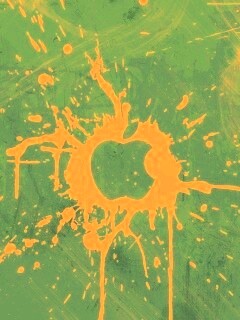 Яблоко в краске обои