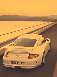 Порше на дамбе обои