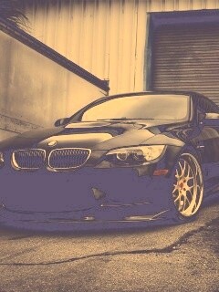 Чёрный БМВ обои