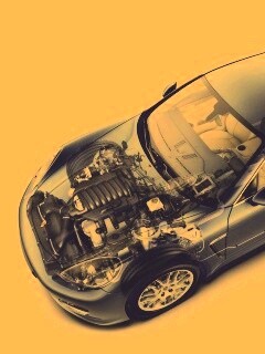 3D схема ходовой Порше обои