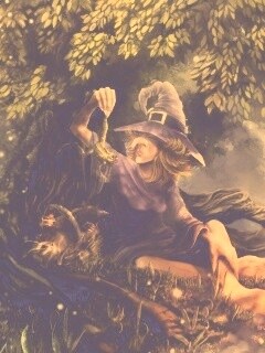 Ведьма варит зелье обои