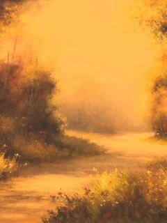 Рисунок лесной дороги обои