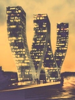 Здание в форме буквы W обои