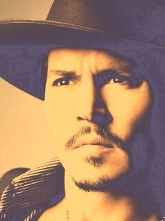 Актер Джонни Депп в широкополой шляпе обои