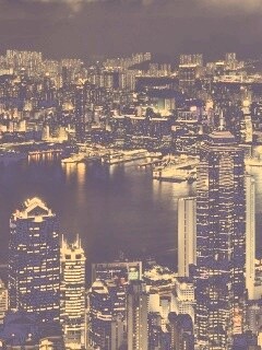 Небоскребы ночью обои