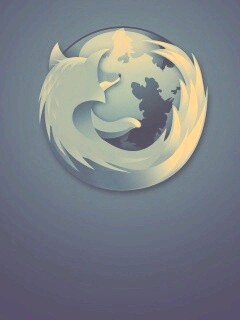 Логотип Firefox в синих тонах обои