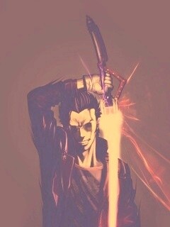 Мужик с зверским световым мечом обои