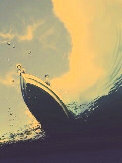 Катер и водная черепаха обои