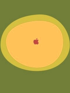 Apple в белом круге обои