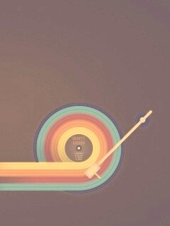 Пластинка в стиле минимализма обои