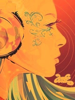 Стильная абстрактная девушка обои