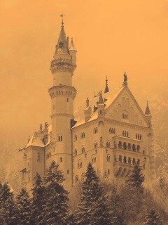 Заснеженный Нойшванштайн обои