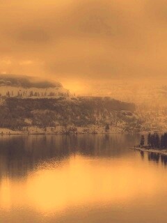 Озеро зимой обои