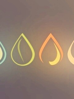 Четыре стихии в каплях обои