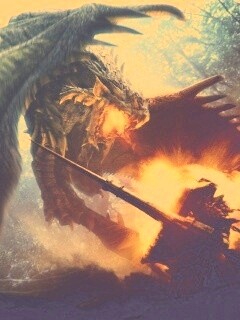 Атакующий дракон обои