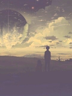 Кадр из творения Макото Синкая обои