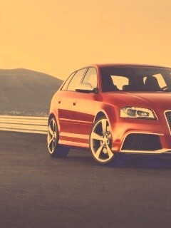 Красная Audi RS3 спереди обои