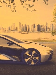 Концепт БМВ на берегу озера обои