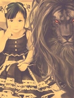 Тёмный лев обои