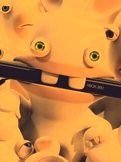 Кролик грызет кинект обои