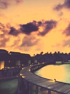 Бунгало на воде обои