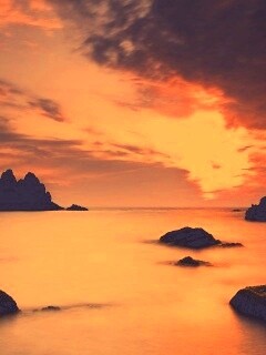 Закат на море обои