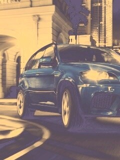 Синий кроссовер BMW обои