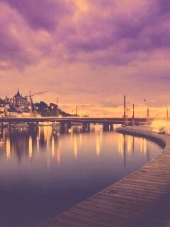 Набережная Стокгольма обои