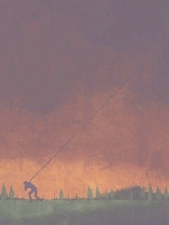 Человек тянущий звезду обои