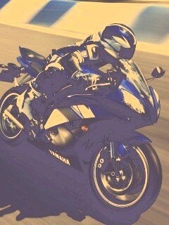 Мотоциклист на трассе обои