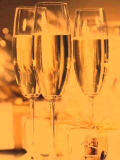 Бокалы с шампанским обои