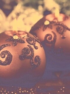 Новогодние свечки обои