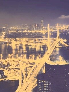 Ночная городская жизнь обои