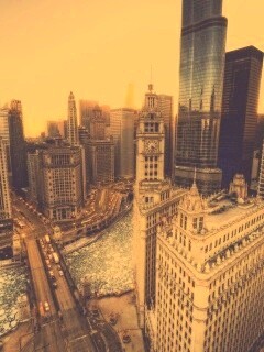 Вид на город обои