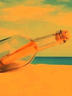 Послание в бутылке обои