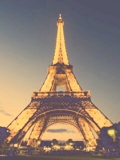 Светящаяся эйфелева башня обои