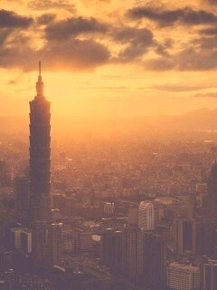 Башня на закате обои