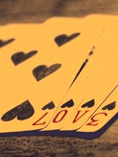 Любовь и карты обои