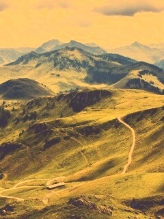 Извилистая горная дорога обои