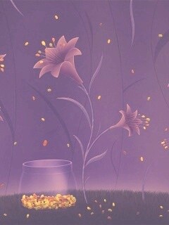 Волшебные цветы и конфетки обои