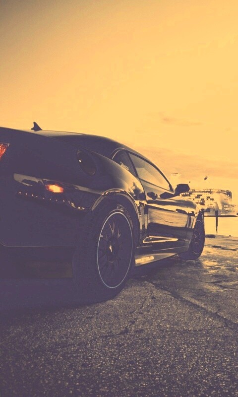 Черный спорткар обои