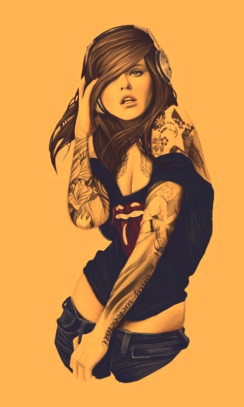 Музыкальная девочка обои