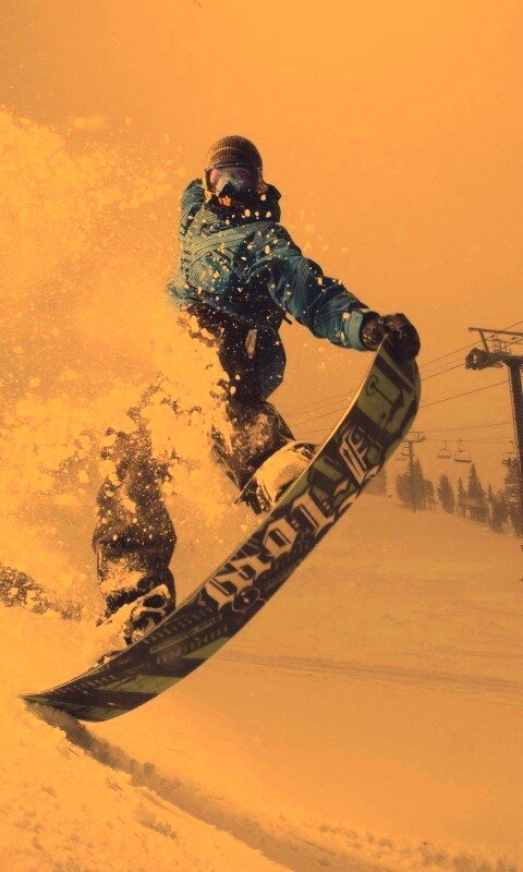 Сноубордист обои