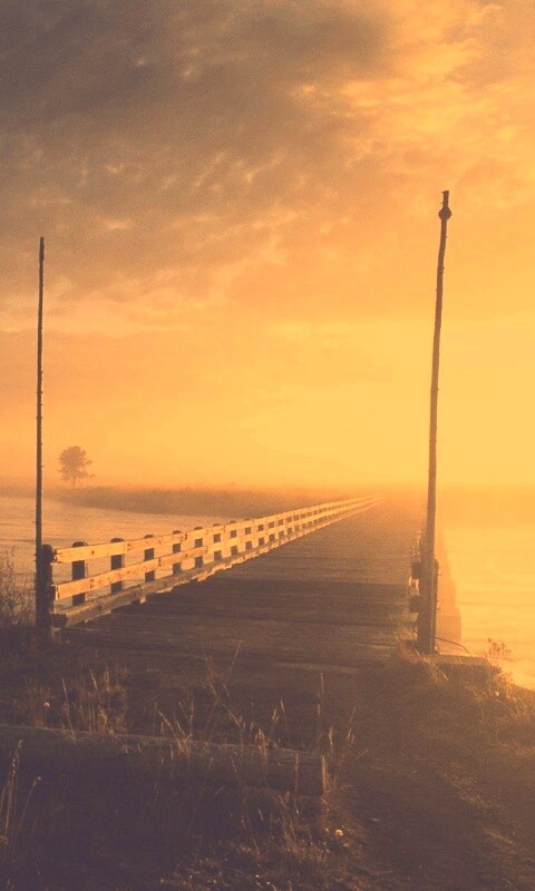 Деревянный мост обои