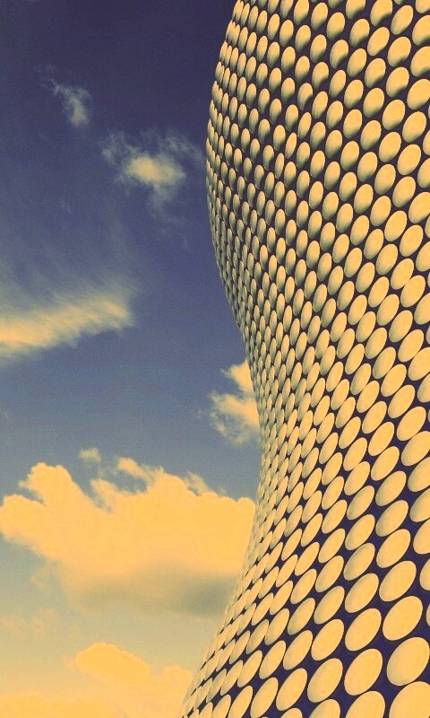 Стена из белых кругов обои