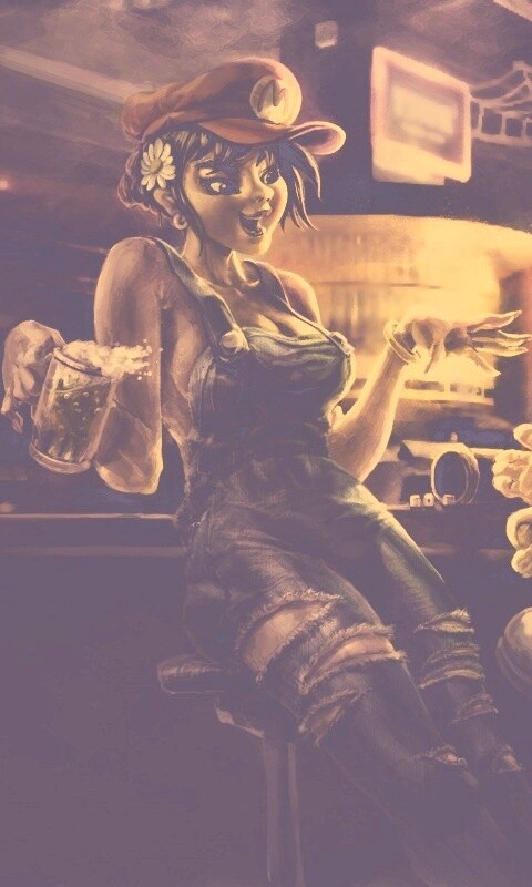 Девушка Марио обои