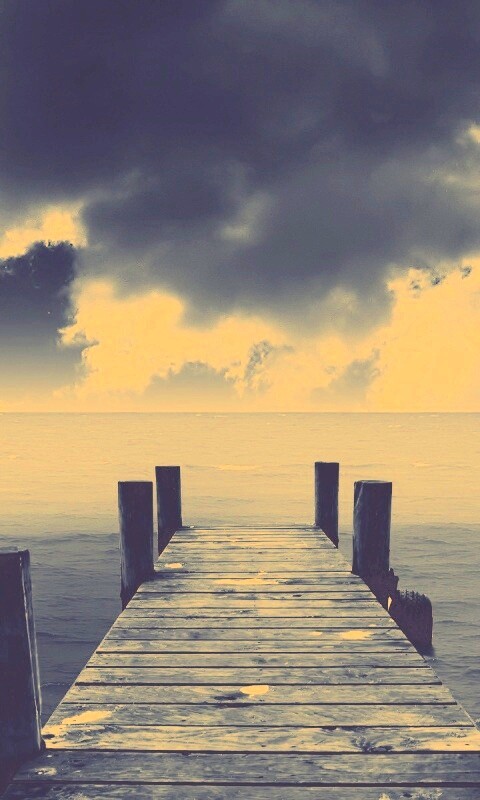 Деревянный причал обои